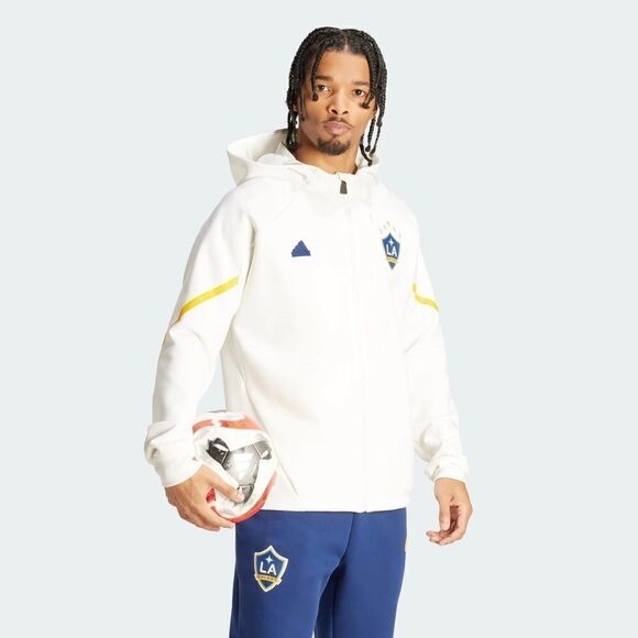 Adidas LA Galaxy MLS GameDay Anthem Full-Zip Jacket White - Picture 7 of 12
